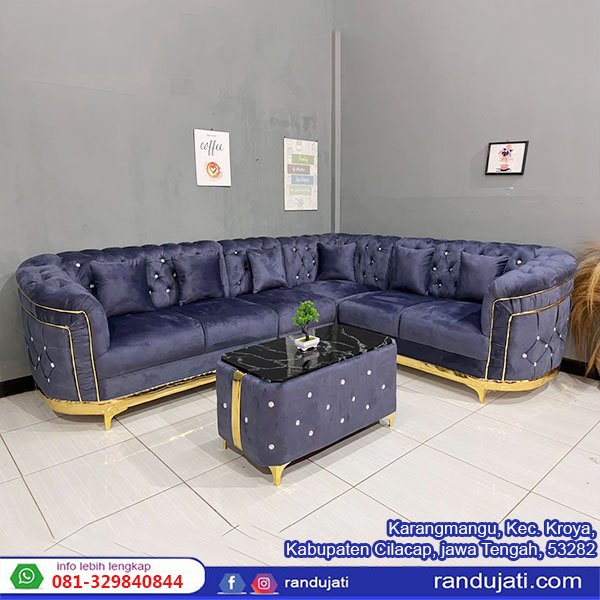 SOFA TURKEY LANGSING 22 1 SUDUT NAVY